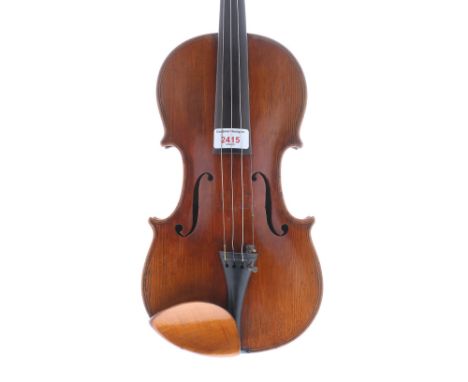 Good violin from the Betts Workshop circa 1820, unlabelled, the two piece back of faint medium curl with similar wood to the 