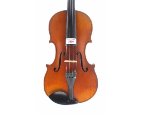 Good German violin by and labelled Louis Lowendall, fecit Berlin, Anno 1894, also signed on the label, the back of the peg bo