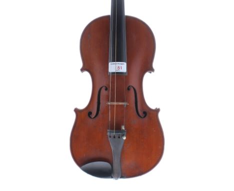 Good French violin labelled Francois Barzoni, Fecit anno 18**, Manufacture Speciale de la Maison Beare &amp; Fils á Londres, 