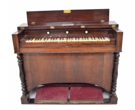 Harmonium by Alexandre &amp; Fils, Paris, circa 1850, the case of rosewood, the five octave keyboard, C to c3, with ivory nat