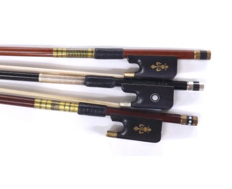 Three contemporary viola bows (3)