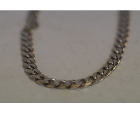 Silver curb chain