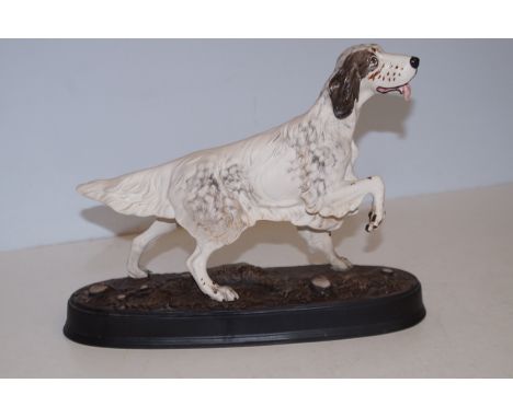 Beswick Pointer on ceramic plinth