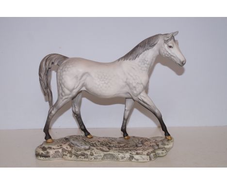 Beswick Moonlight horse on ceramic plinth (seconds)