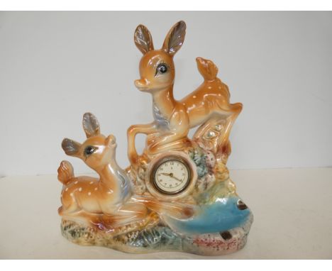 Ceramic clock, possibly Dutch Height 31 cm