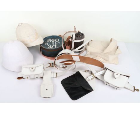 British Army Zulu War  Re-enactment  Equipment:1871 Valise Leather Equipment Set  , webbing set is made from Buff white Leath
