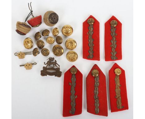 British Army Generals Tabs and Badges: Kings crown Generals  gilt buttons and collar tabs with buttons with Princess Charlott