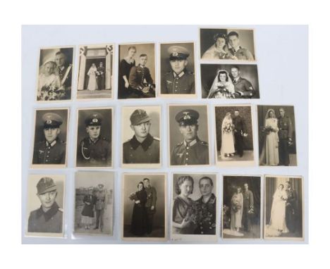 German Third Reich Uniform Studio Photo Cards: All in uniform to include army, Police ,Luftwaffe ,Kriegsmarine showing excell