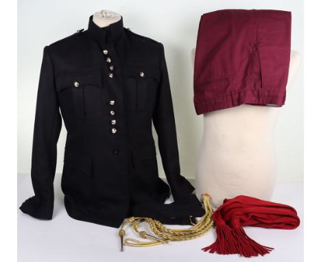 Irish Guards Blue Dress Tunic:  Blue OR dress tunic complete with buttons, lanyard and red sash  band. 