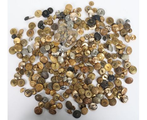 Military Buttons: Mixed ages and sizes in brass, white metal and anodised to include RAF, Royal Navy , ARP, CD, OTC and many 