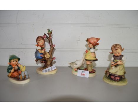 FOUR MIXED GOEBEL MODELS OF CHILDREN