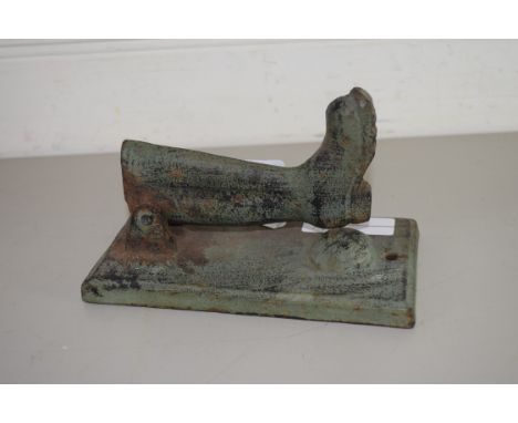 VINTAGE CAST METAL BOOT SHAPED DOOR KNOCKER