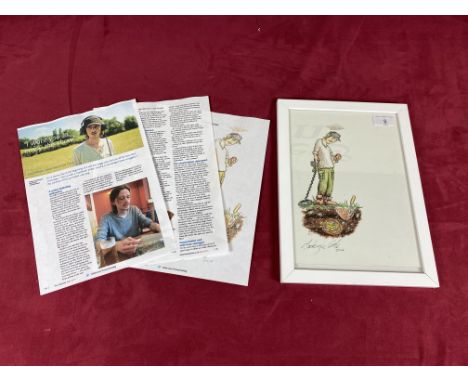 Original Artwork by Mackenzie Crook (Always Check your Holes). Mackenzie Crook gave this original artwork  to John Winter of 