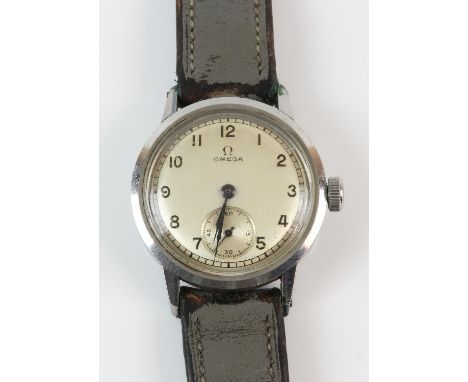 Omega a stainless  steel reference 10099192 wristwatch, the signed silvered dial with Arabic numeral hour markers within a ra