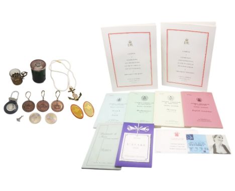 Orders of Service for celebration and thanksgiving on the occasion of the Golden Jubilee, concert for Diana ticket, Royal yac