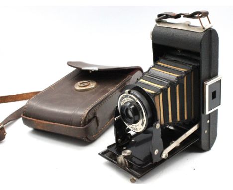 Mid 20th Century cased folding Kodak brownie six-20 camera, provenance:- ex member of the Royal household.
