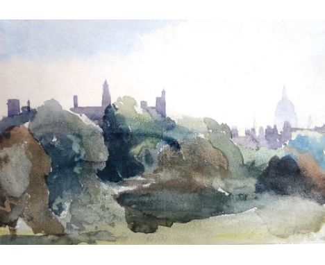 A group of six watercolour landscapes, including one attributed to Philip Wilson Steer, and another by a follower of Ronald O