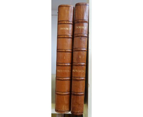 HUTCHINS (Rev. J.)  The History and Antiquities of the County of Dorset  . . .  First Edition, 2 vols. folded map, 59 other p