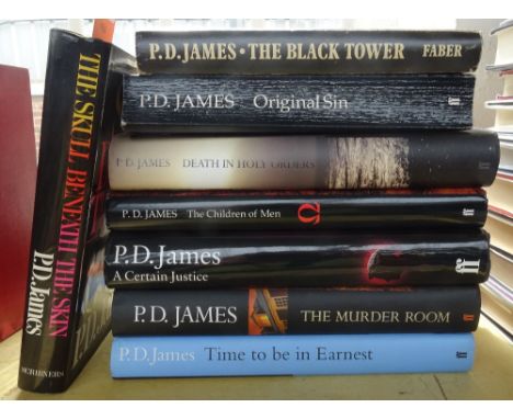 JAMES (P.D.)  The Black Tower. First Edition. d/wrapper, cr. 8vo. 1975.  *  author's contemp. inscription; together with 7 ot