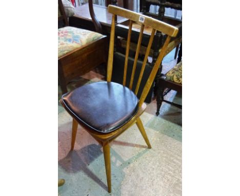 A set of four 20th century ash and elm stick back dining chairs, (4). 