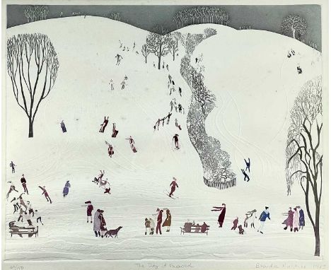‡ BRENDA HARTILL (b.1943) limited edition (60/150) collograph print - The Day it Snowed, signed, titled, dated 1983 and numbe