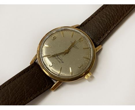 VINTAGE LONGINES GENTS WATCH FLAGSHIP 9CT - AUTOMATIC GENTS WATCH A/F 