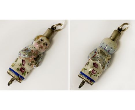 EARLY CERAMIC (POSSIBLY EUROPEAN) FIGURAL PROPELLING PENCIL A/F