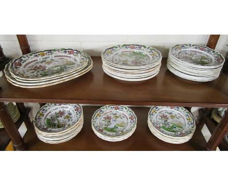Chinese flora pattern plates