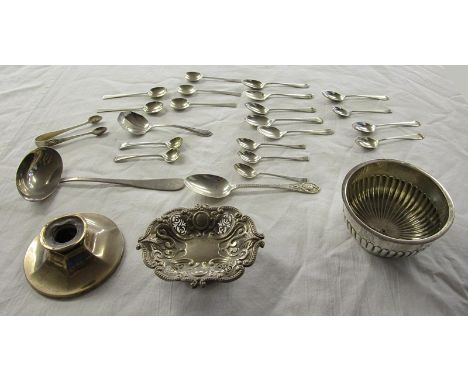 Collection of silver - Approx 254g (not including the weighted ink well)