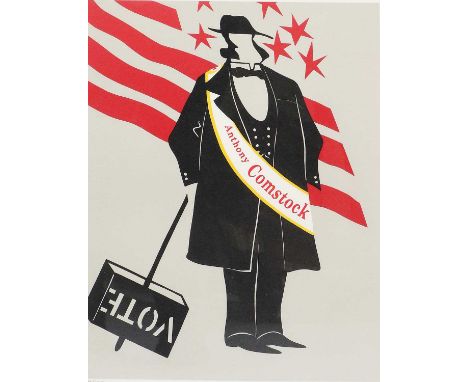Robert Indiana (1928-2018) "Anthony Comstock" Numbered 4/150, lithograph, 49cm by 39cm Sold together with the certificate of 