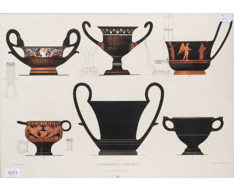 Genick (Albert), chromolithographs of Greek ceramics possibly from 'Griechische Keramik', Berlin: Verlas Von Ernst Wasmuth, 4