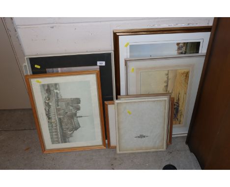 A quantity of various prints, watercolours etc.