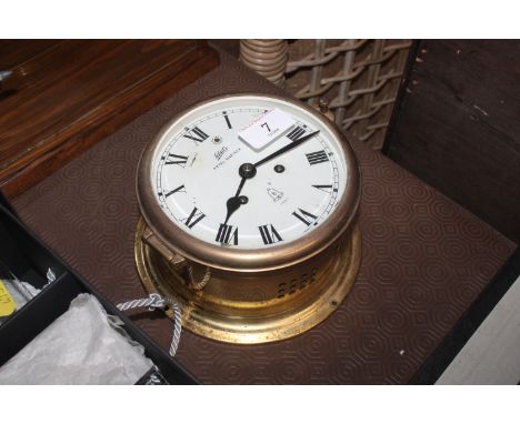 A Schatz Royal Mariner brass cased ships clock