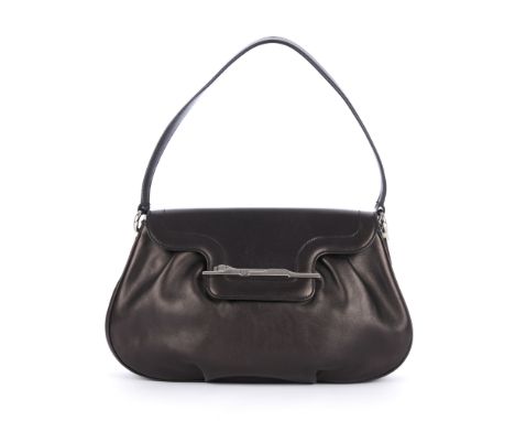Cartier, a Panthere leather handbag, featuring silver-tone hardware, single looping top handle, a rear slip pocket, long pant