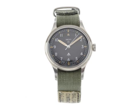 Smiths, a stainless steel military issue wrist watch, circa 1968, reference W10/6645-99-961-4045, numbered 2564/68, unsigned 