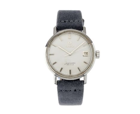 Omega, a stainless steel Seamaster De Ville wrist watch, linen dial, signed automatic movement, 34mm excluding the crown, fit