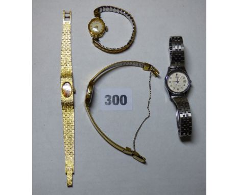 FOUR LADIES WRISTWATCHES, INCLUDING ROTARY, ORIS, CASIO AND PULSAR