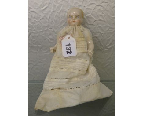 CERAMIC BATH DOLL TINTED PINK 'FROZEN CHARLIE'