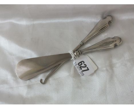 Matching shoe lift and button hook, B'ham 1923    