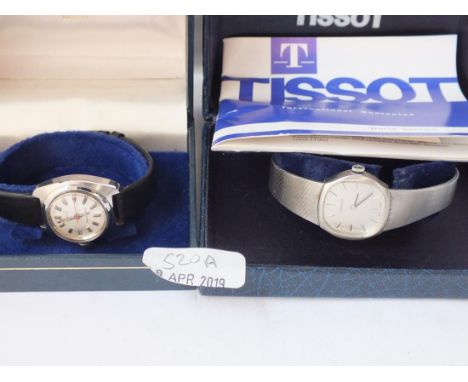 Boxed ladies Tissot s.s. wrist watch, also another    