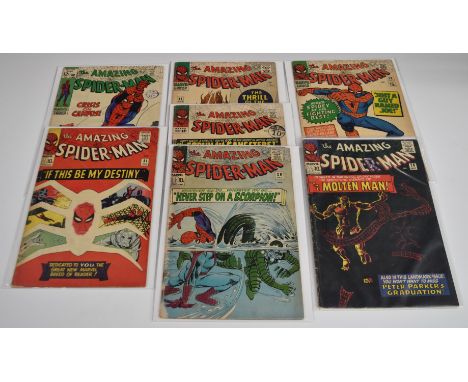 Seven Amazing Spider-Man comics by Marvel including issue #23 early appearance of Green Goblin, #29 second Scorpion and #31 f