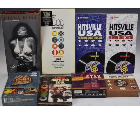 CD/DVD - A collection of box sets comprising The Stax Story (090204979523), The Motown Singles Collection 1959-1971 (73145301