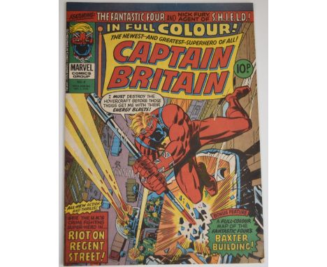Captain Britain issue #8 by Marvel comics, first appearance of Betsy Braddock later Psylocke.