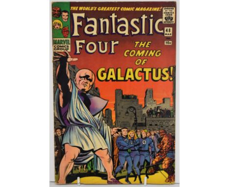 Fantastic Four issue #48 by Marvel Comics, first appearance of Silver Surfer and Galactus (cameo).