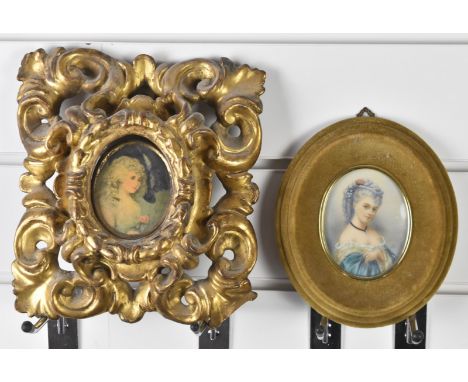 Portrait miniature of a lady, indistinctly signed possibly Iris, with label verso 1810 Marie-Louise, Napoleon's second wife, 