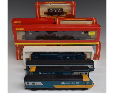 Eleven Hornby and Bachmann 00 gauge model railway locomotives, wagons, coaches etc, most in original boxes
