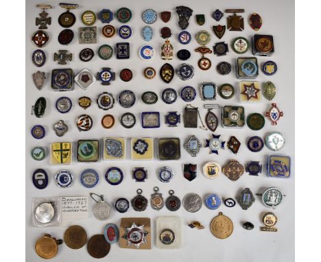 A large collection of Victorian and later nursing badges including silver, enamel, antique including multiple for Chester, Li