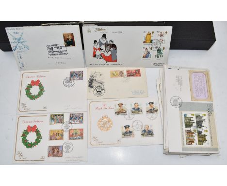 GB first day cover collection in three folders and loose 1978-81, including multiple postmarks