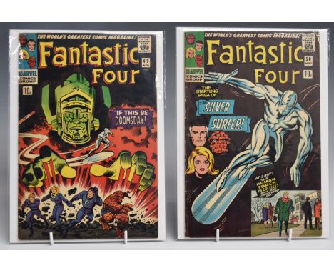 Fantastic Four issue #49 and #50 by Marvel Comics, first full appearance of Galactus