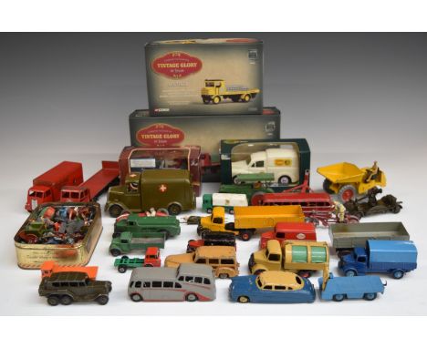 Thirty Corgi, Dinky, Matchbox and similar diecast model vehicles including Vintage Glory of Steam, Foden flatbed, Guy lorry S